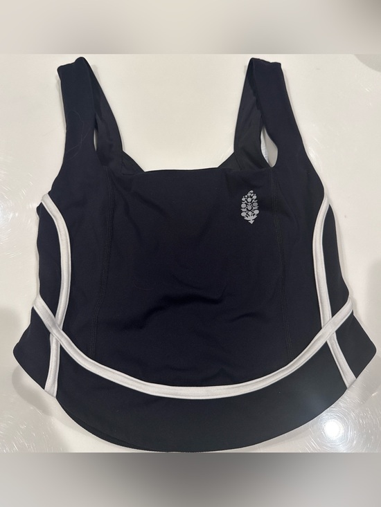 FP Movement by Free People Other - FP Movement by Free People Black Tank-Style Sports Bra with White Trim